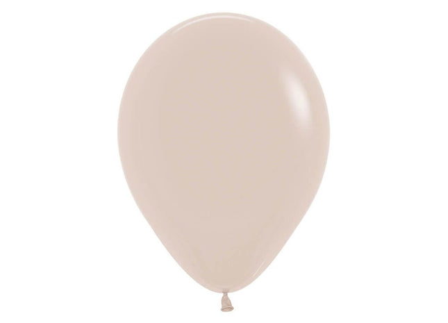 Sempertex - 5" Fashion White Sand Latex Balloons (50pcs) - SKU:170787 - UPC:7703340170787 - Party Expo