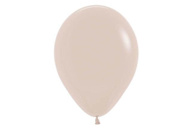 Sempertex - 5" Fashion White Sand Latex Balloons (50pcs) - SKU:170787 - UPC:7703340170787 - Party Expo