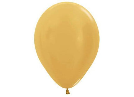 Sempertex - 5" Metallic Gold Latex Balloons (50pcs) - SKU:208268 - UPC:7703340208268 - Party Expo