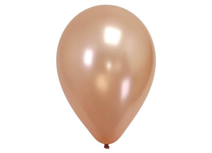 Sempertex - 5" Metallic Rose Gold Latex Balloons (50pcs) - SKU:124353 - UPC:7703340124353 - Party Expo