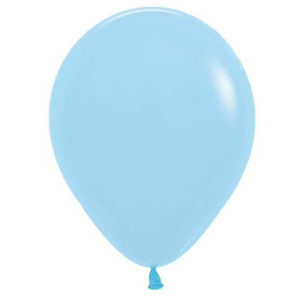 Betallatex - 5" Pastel Matte Blue Latex Balloons (100pcs) - SKU:511771 - UPC:030625511773 - Party Expo