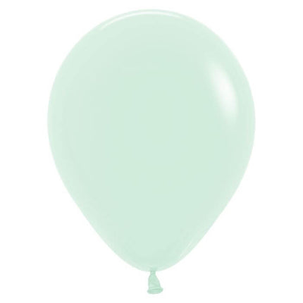 Sempertex - 5" Pastel Matte Green Latex Balloons (100ct) - SKU:511761 - UPC:030625511766 - Party Expo