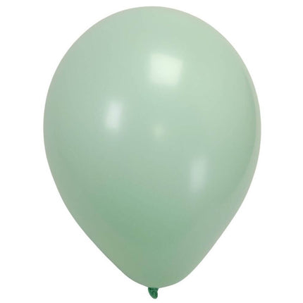 Sempertex - 5" Pastel Matte Green Latex Balloons (50pcs) - SKU:155685 - UPC:7703340155685 - Party Expo