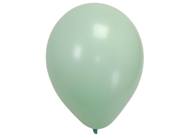Sempertex - 5" Pastel Matte Green Latex Balloons (50pcs) - SKU:155685 - UPC:7703340155685 - Party Expo