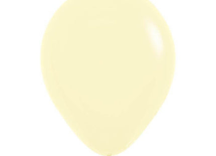 Sempertex - 5" Pastel Matte Yellow Latex Balloons (100pcs) - SKU:511751 - UPC:030625511759 - Party Expo