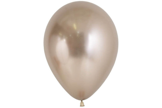 Sempertex - 5" Reflex Champagne Latex Balloons (50pcs) - SKU:386645 - UPC:7703340386645 - Party Expo