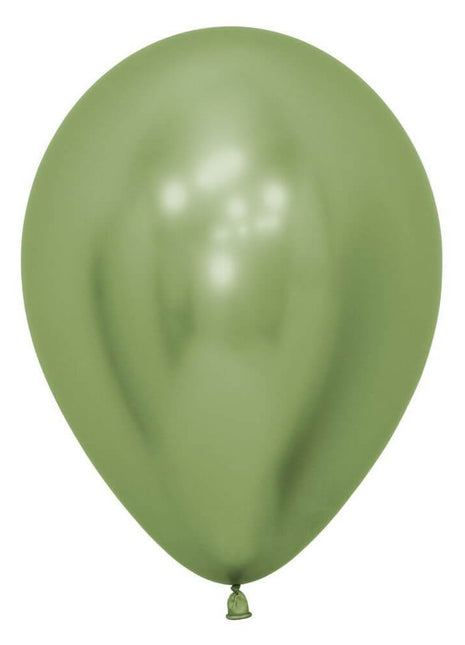 Sempertex - 5" Reflex Lime Green Latex Balloons (50pcs) - SKU:169910 - UPC:7703340169910 - Party Expo