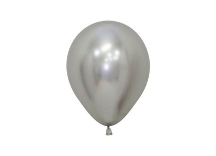 Sempertex - 5" Reflex Silver Latex Balloons (50pcs) - SKU:169897 - UPC:7703340169897 - Party Expo