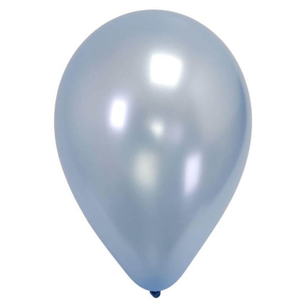 Sempertex - 5" Satin Blue Latex Balloons (50pcs) - SKU:206462 - UPC:7703340206462 - Party Expo