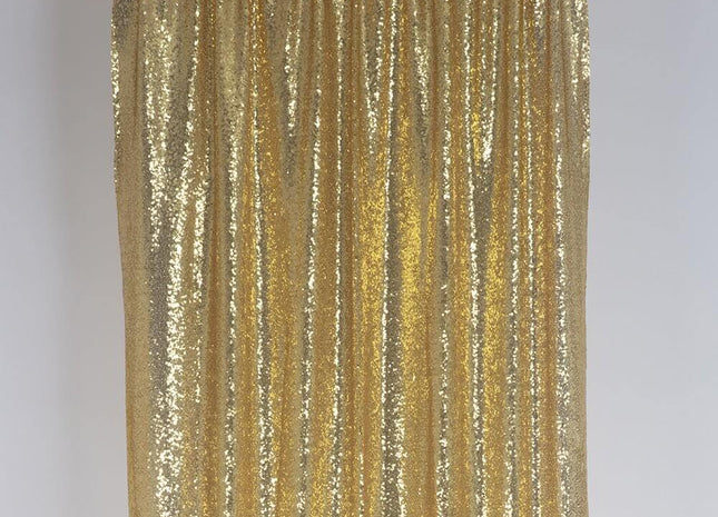 Sequin Backdrop Curtain Gold 5'wx10'h - SKU:4228-Gold - UPC:809726554060 - Party Expo