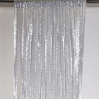 Sequin Backdrop Curtain Silver 5ft. x 10ft. - SKU:4228-Silver - UPC:809726554121 - Party Expo