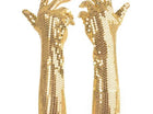 Sequin Gloves - Gold - SKU:28100 OS - UPC:843248112360 - Party Expo