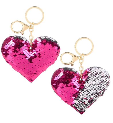 Sequin Heart Keychain - Party Expo
