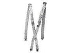 Sequin Suspenders - Silver - SKU:60821 - UPC:8712364608212 - Party Expo