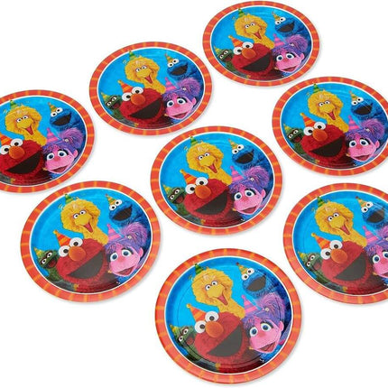 Sesame Street - 9" Round Paper Plates (8ct) - SKU:551672 - UPC:013051682323 - Party Expo