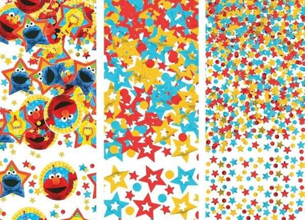 Sesame Street - Birthday Party Confetti - Red, Yellow, & Blue - SKU:361672 - UPC:013051682392 - Party Expo