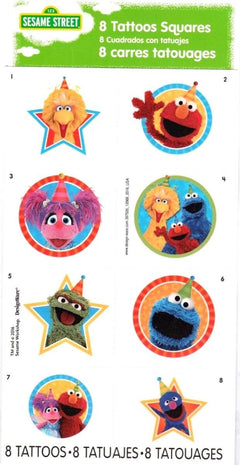 Sesame Street - Collection Tattoos (8ct) - SKU:397535 - UPC:013051682491 - Party Expo