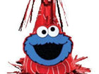 Sesame Street Cookie Monster Birthday Party Cone Hat Balloon Weight - SKU:1966 - UPC:026635100168 - Party Expo