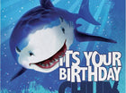 Shark Splash 'Birthday Chum' Lunch Napkin (16ct) - SKU:669887- - UPC:073525989518 - Party Expo