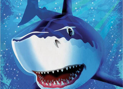 Shark Splash Lunch Napkins (16ct) - SKU:665887- - UPC:073525989501 - Party Expo