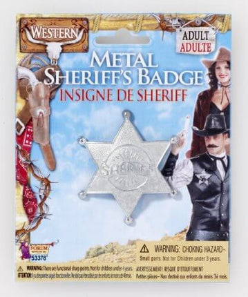 Sheriff Badge Metal - SKU:53378 - UPC:721773533785 - Party Expo