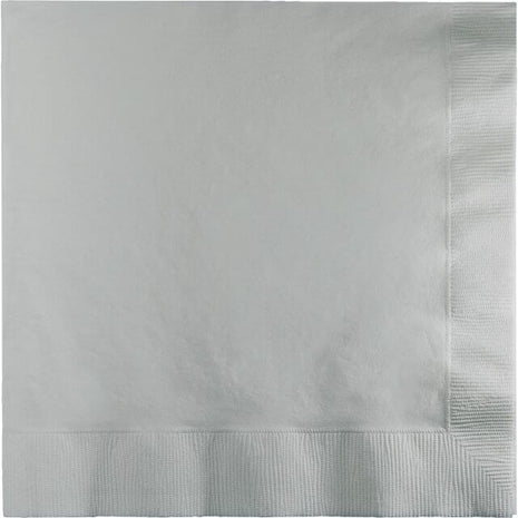 Shimmering Silver Lunch Napkins - SKU:583281B - UPC:073525825069 - Party Expo