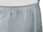 Shimmering Silver Plastic Table Skirt - SKU:010043 - UPC:073525026046 - Party Expo
