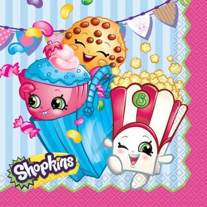 6.5" Shopkins Lunch Napkins (16ct) - SKU:42882 - UPC:011179428823 - Party Expo