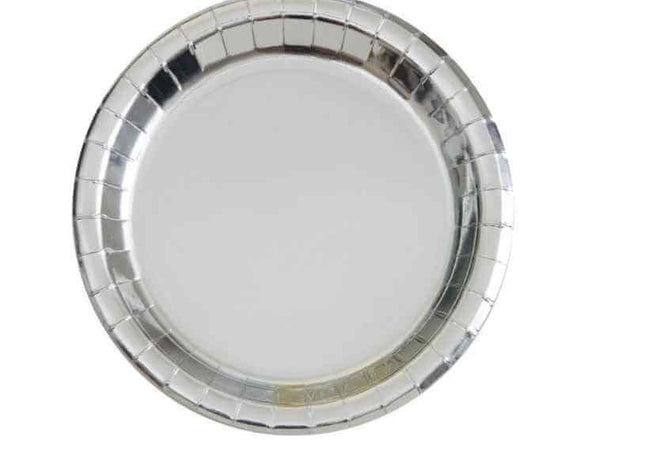Silver 9" Plate - SKU:32285 - UPC:011179322855 - Party Expo