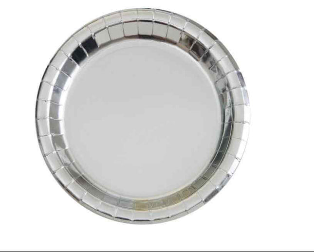Silver 9" Plate - SKU:32285 - UPC:011179322855 - Party Expo