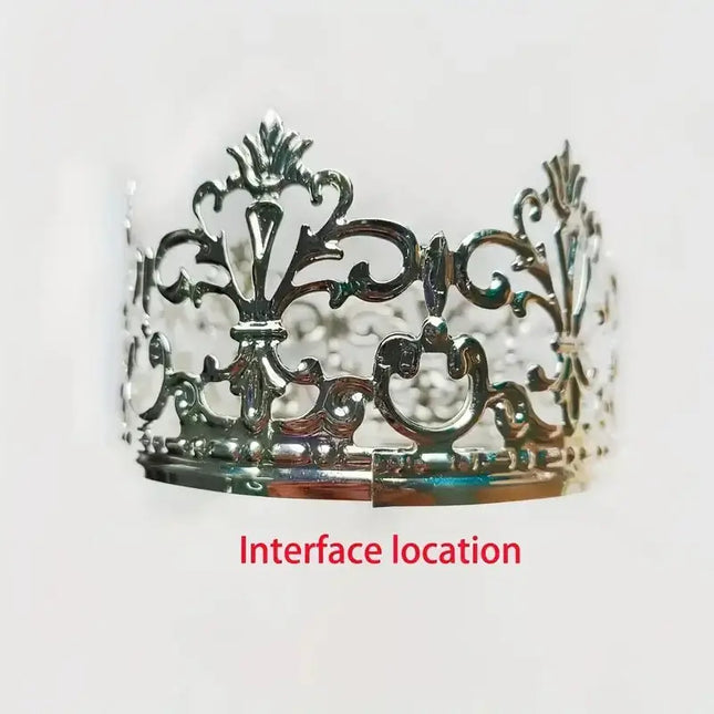 Silver Metal Crown Cake Topper - SKU: - UPC:247731725011 - Party Expo