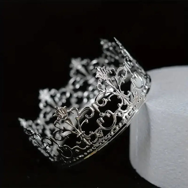 Silver Metal Crown Cake Topper - SKU: - UPC:247731725011 - Party Expo