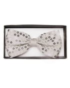 Silver Sequin Bow Tie - SKU:29815 OS - UPC:843248131811 - Party Expo