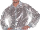 Silver Sequin Shirt (X-Large) - SKU:29182XL - UPC:843248119802 - Party Expo