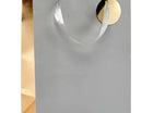 Silver Two-Tone Metallic Euro Totes (Medium Giftbag) - SKU: - UPC:244753762345 - Party Expo
