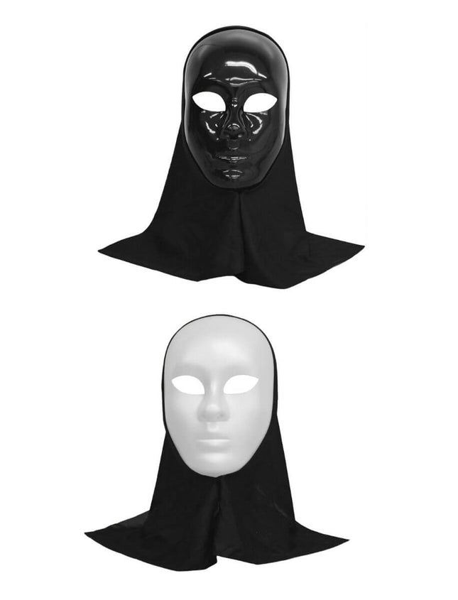 Sinister Mask with Hood - Black - SKU:61847- B - UPC:8712364618471 - Party Expo