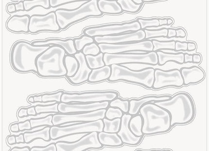 Skeleton Footprint Halloween Floor Clings - SKU:63470 - UPC:011179634705 - Party Expo