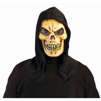 Skull Mask with Hood - SKU:80382 - UPC:721773803826 - Party Expo