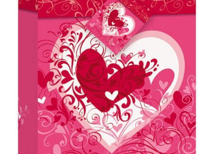 Small Tangled Hearts Valentine Gift Bag - SKU:64414 - UPC:011179644148 - Party Expo