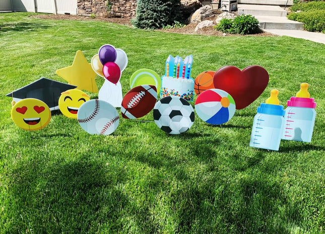 Soccer Icon Yard Sign (1 count) - SKU:3223S - UPC: - Party Expo