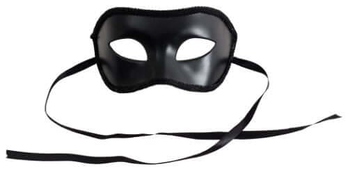 Solid Masquerade Halloween Costume Half Mask - SKU:GP-0509 - UPC:099996041951 - Party Expo