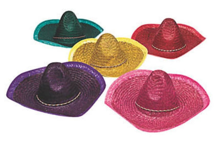 Sombrero Hat Assorted Colors - Adult (1ct) - SKU:15/-181BC - UPC:887600125070 - Party Expo