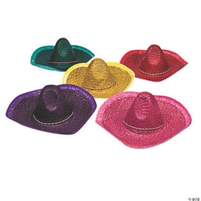 Sombrero Hat Assorted Colors - Adult (1ct) - SKU:15/-181BC - UPC:887600125070 - Party Expo