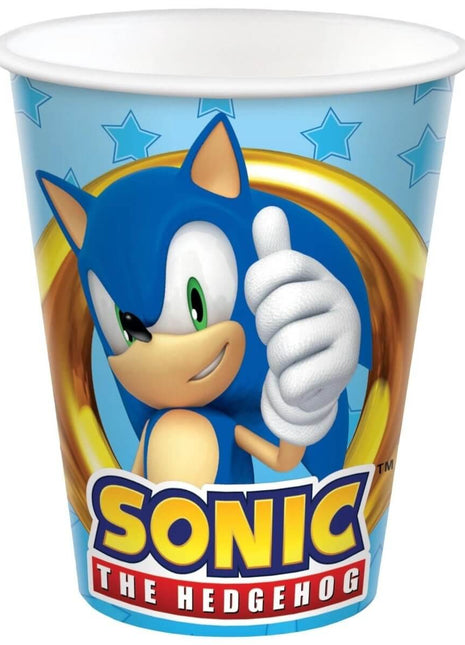 Sonic the Hedgehog - 9oz. Paper Cups (8ct) - SKU:582837 - UPC:192937331040 - Party Expo