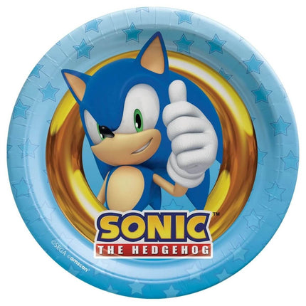 Sonic the Hedgehog - 7" Paper Dessert Plates (8ct) - SKU:542837 - UPC:192937331125 - Party Expo