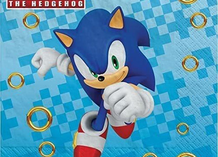 Sonic the Hedgehog - Lunch Napkins (16ct) - SKU:512837 - UPC:192937331118 - Party Expo