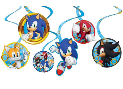 Sonic the Hedgehog - Spiral Decorations - SKU:671330 - UPC:192937331156 - Party Expo