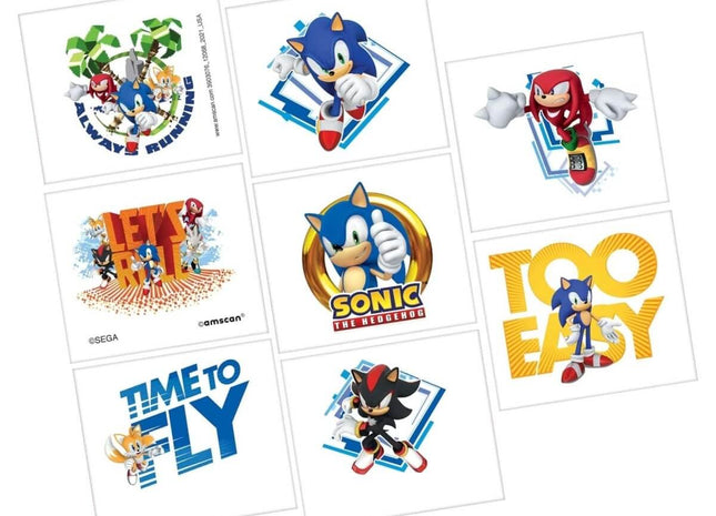 Sonic the Hedgehog - Tattoos - SKU:3903076 - UPC:192937331163 - Party Expo