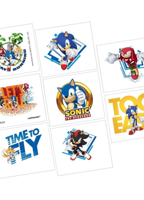 Sonic the Hedgehog - Tattoos - SKU:3903076 - UPC:192937331163 - Party Expo