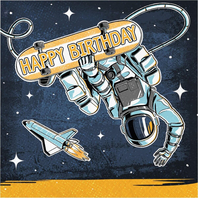 Space Skater - Lunch Napkins (16ct) - SKU:360392 - UPC:039938908928 - Party Expo
